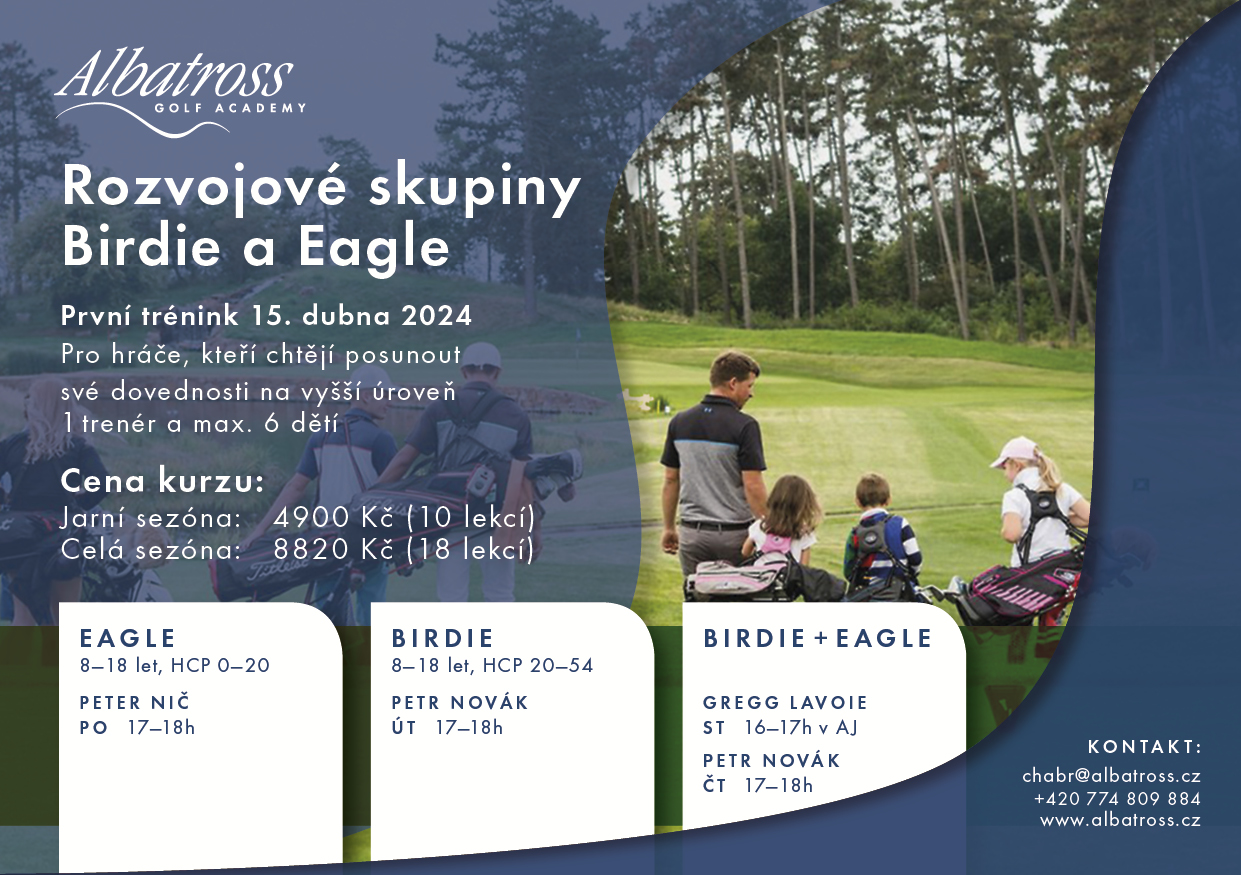 rozpis golfových kurzů pro rozvojové skupiny